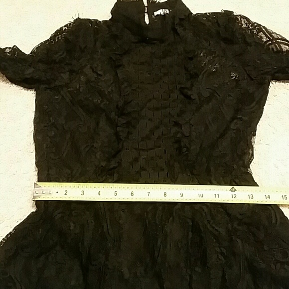 SOLD WAYF RUFFLE LACE ROMPER BLACK SZ M - Picture 8 of 8